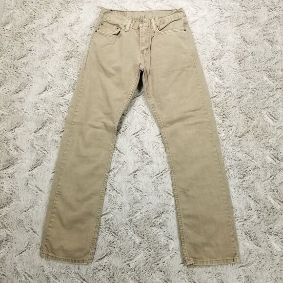 Levis Jeans Mens 28x30 Brown 514 Slim Straight Light Wash American Denim - Picture 1 of 11